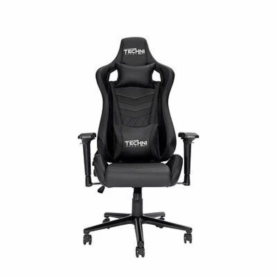 Chairs * | Office Chairs Techni Sport Gamemaster Synthetic Computer Chair, Black (Rta-Ts83-Bk)