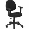 Chairs * | Task Chairs Boss Perfect Posture Deluxe Office Task Chair With Adjustable Arms, Black (B316-Bk)