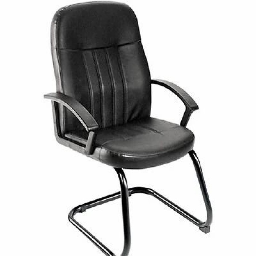 Chairs * | Guest/Reception Chairs Boss B8109 Series Leather Guest Armchair