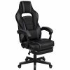 Chairs * | Executive/Managerial Chairs Flash Furniture X40 Ergonomic Leathersoft Swivel Gaming Chair, Black (Ch00288Bk)