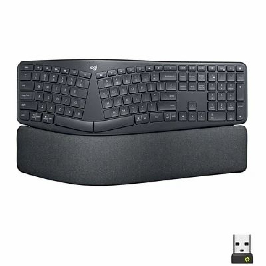 Keyboards & Mice * | Keyboards Logitech Ergo K860 For Business Wireless Ergonomic Keyboard, Graphite (920-010175)