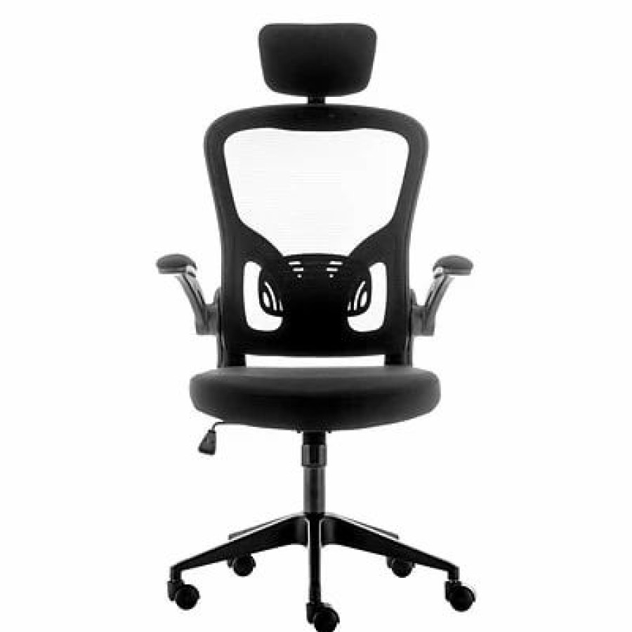 Chairs * | Office Chairs Urban Factory Ergo Simple Ergonomic Adjustable Office Chair, Black (Esc05Uf)