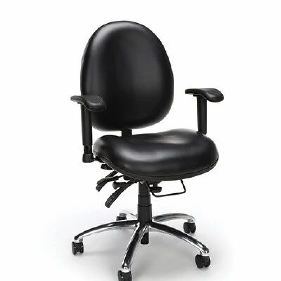 Chairs * | Task Chairs Ofm Hi-Back Ergonomic Metal Computer & Desk Big & Tall Chair, 400 Lb. Capacity, Black (247-Vam-606)