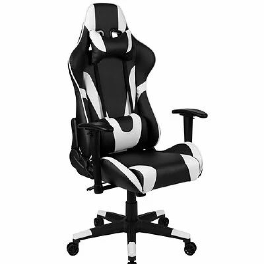 Chairs * | Executive/Managerial Chairs Flash Furniture X20 Ergonomic Leathersoft Swivel Gaming Chair, Black (Ch1872301Bk)