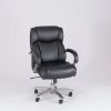 Chairs * | Task Chairs Safco 3500 Series Ergonomic Leather Executive Big & Tall Chair, 400 Lb. Capacity, Black (3503Bl)