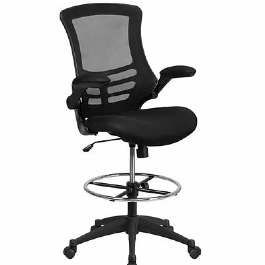 Chairs * | Task Chairs Flash Furniture Mid-Back Design Mesh Task Chair, Black (Bl-X-5M-D-Gg)