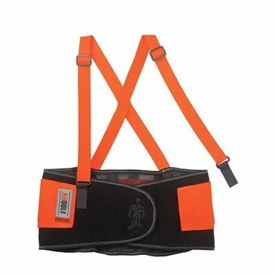 Ergonomic Support * | Ergodyne Back Supports Ergodyne Proflex 100 Economy Hi-Visibility Back Support, Orange, Xl