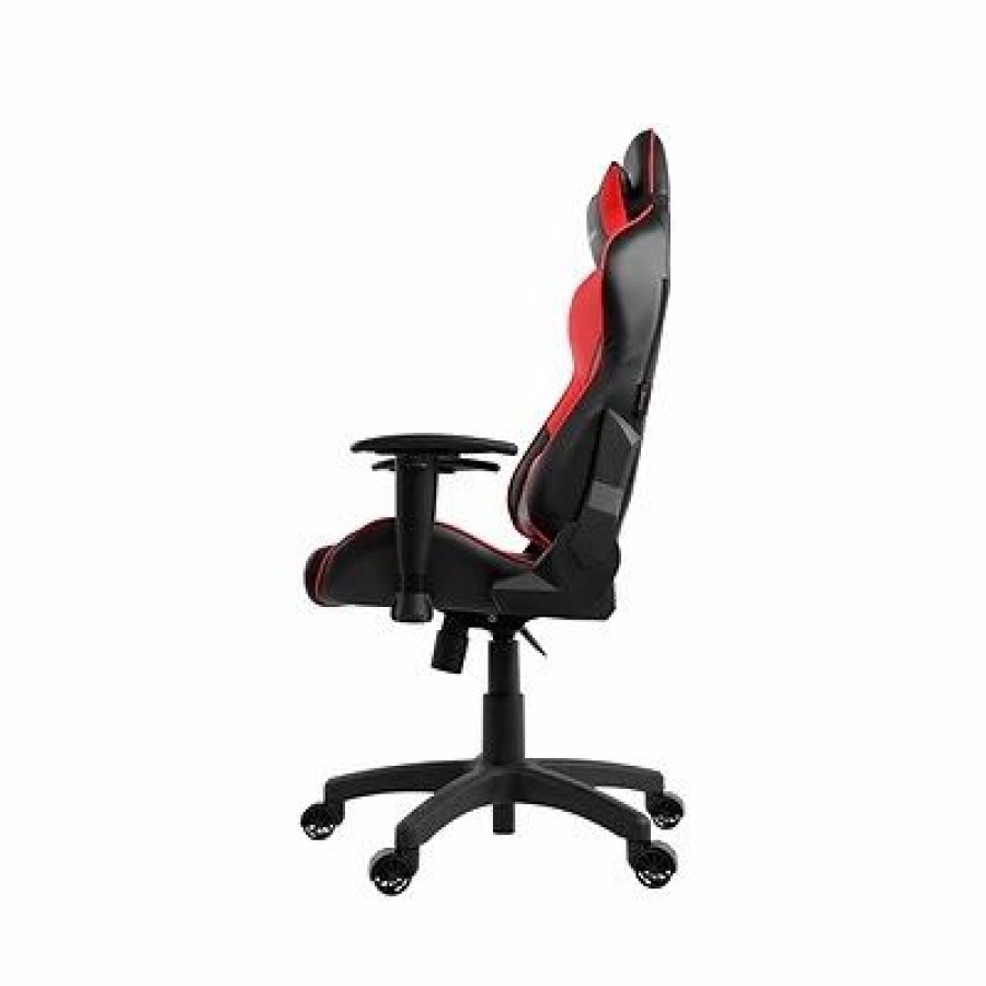 Chairs * | Gaming Chairs Arozzi Verona Junior Polyurethane Ergonomic Racing Gaming Chair, Black/Red (Verona-Jr-Red)