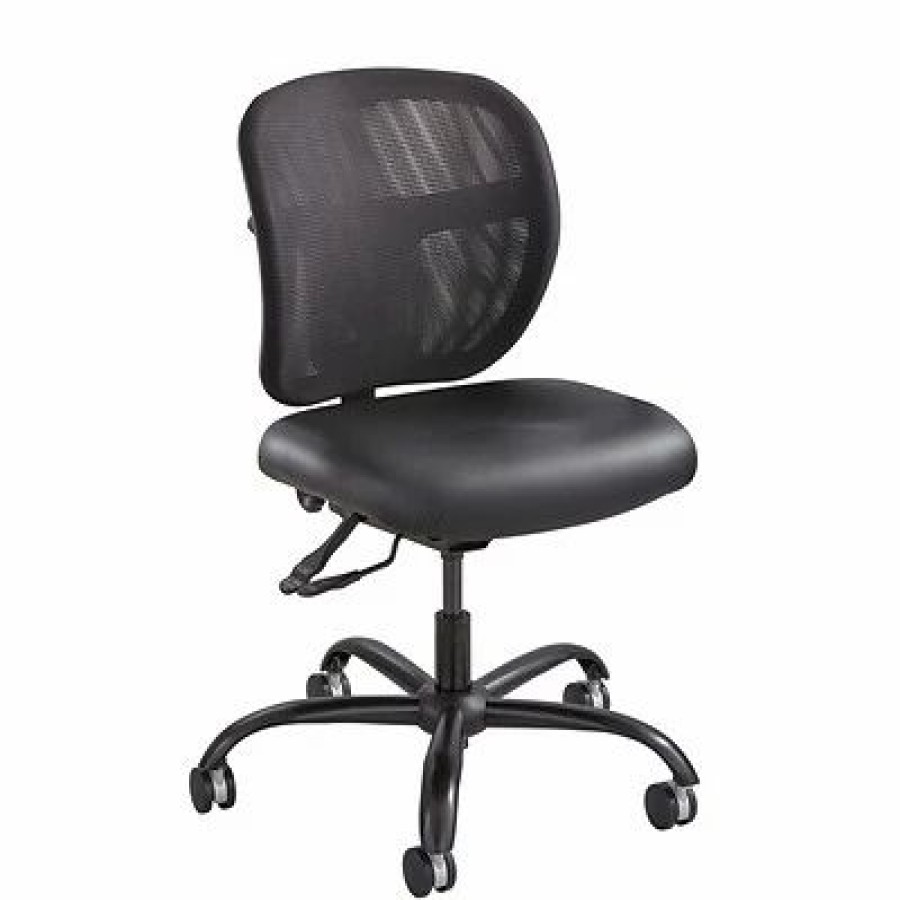 Chairs * | Task Chairs Safco Vue Intensive Use Mesh Task Chair, Armless, Black