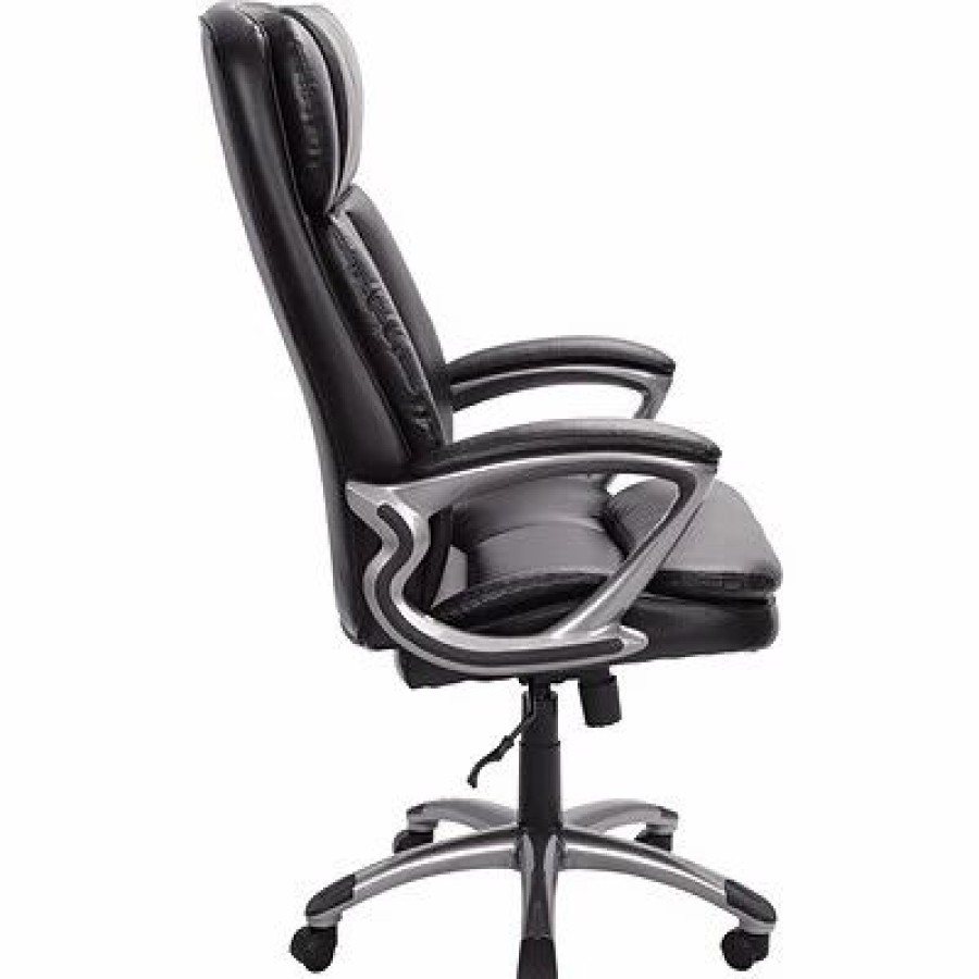 Chairs * | Big & Tall Chairs Serta Big & Tall Ergonomic Faux Leather Executive Big & Tall Chair, 350 Lb. Capacity, Black (43675Oss)