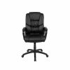 Chairs * | Task Chairs Flash Furniture Fundamentals Ergonomic Faux Leather Swivel Computer And Desk Chair, Black (Cx-1179H-Bk-Gg)