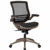 Chairs * | Executive/Managerial Chairs Flash Furniture Ergonomic Mesh Swivel Executive Mid-Back Chair, Black (Bl8801X)