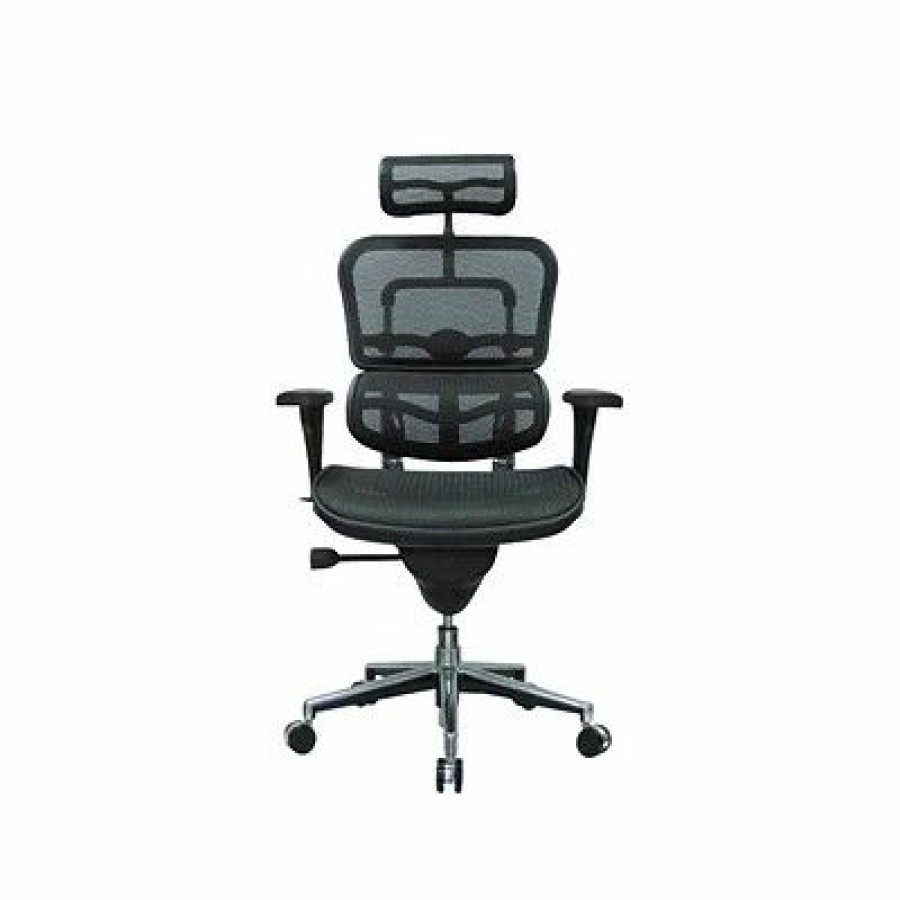 Chairs * | Task Chairs Eurotech High Back Mesh Task Chair, Black (Me7Erg(N))