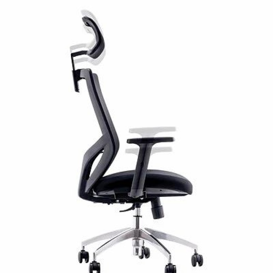 Chairs * | Office Chairs Urban Factory Ergo Ergonomic Adjustable Office Chair, Black (Esc01Uf)