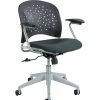 Chairs * | Safco Task Chairs Reve Series Task Chair, Round Plastic Back, Polyester Seat, Black Seat/Back