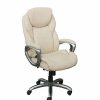 Chairs * | Executive/Managerial Chairs Serta Works My Fit Bonded Leather Executive Office Chair With Active Lumbar Support, Inspired Ivory (Chr200065)