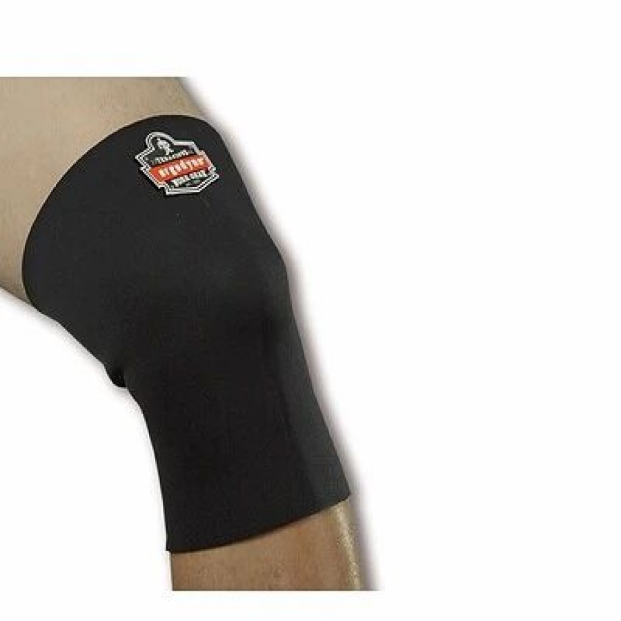 Ergonomic Support * | Knee Pads Ergodyne Proflex Single-Layer Neoprene Knee Sleeve, Black, Medium