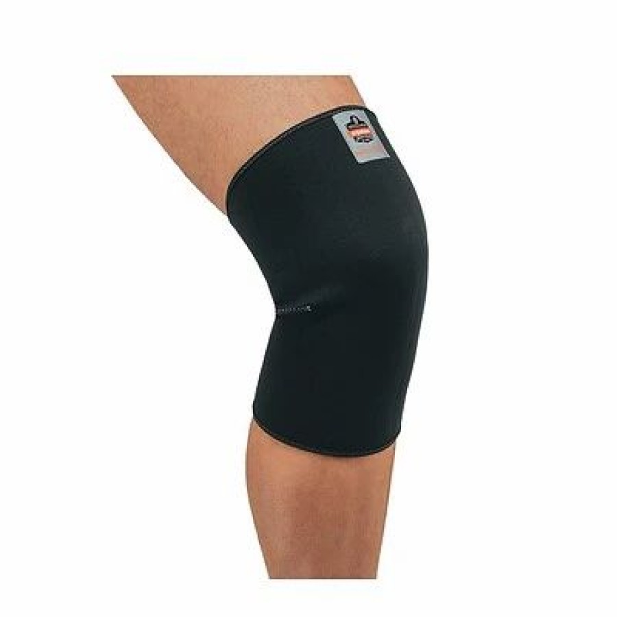 Ergonomic Support * | Knee Pads Ergodyne Proflex Single-Layer Neoprene Knee Sleeve, Black, Medium