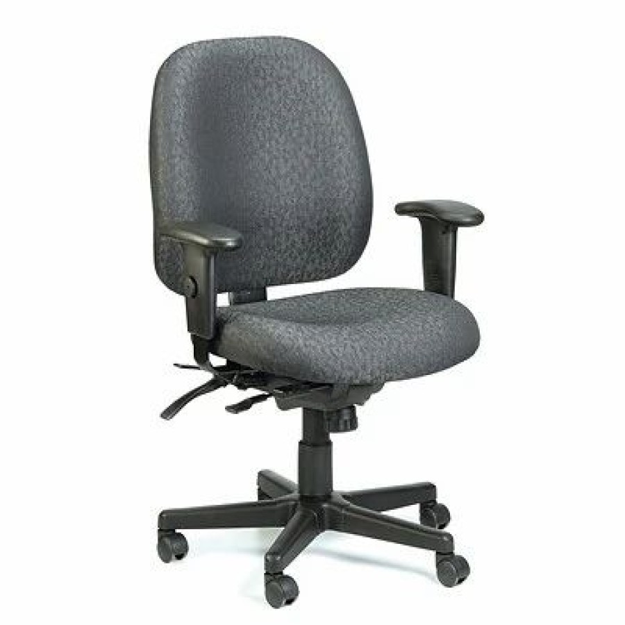 Chairs * | Task Chairs Raynor Eurotech Fabric 4 X 4 Multi-Function Task Chair, Charcoal