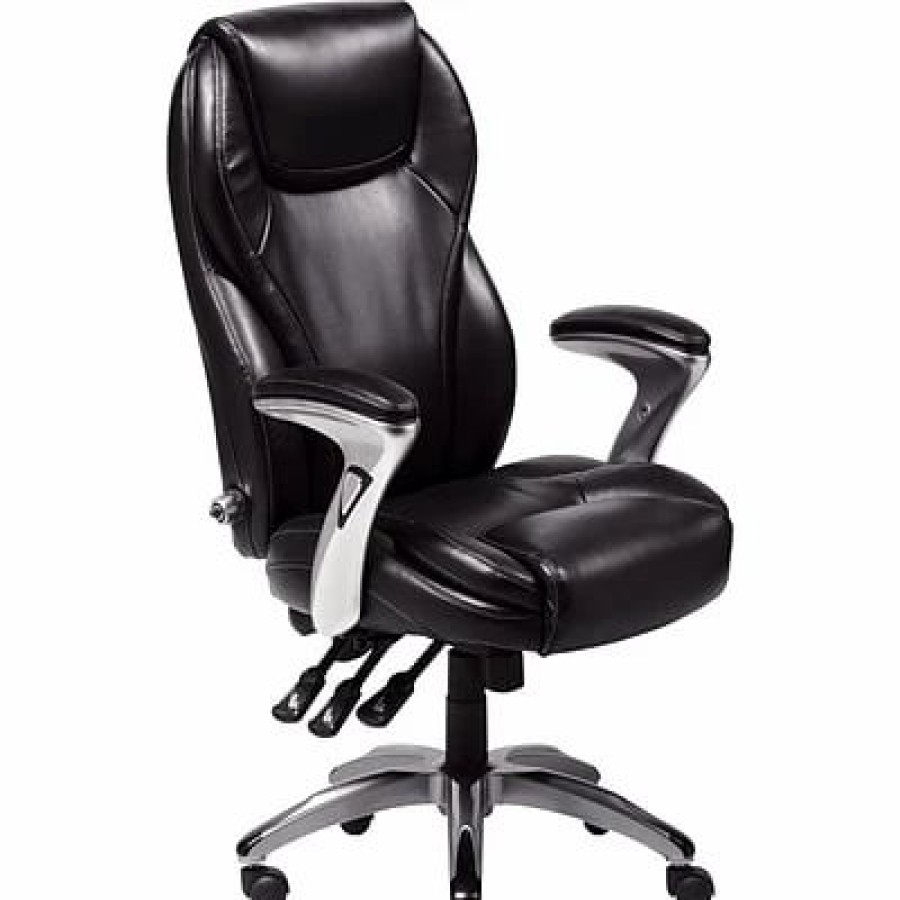 Chairs * | Executive/Managerial Chairs Serta Ergo-Executive Office Chair, Bonded Leather, Black