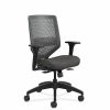 Chairs * | Task Chairs Hon Solve Reactiv/Fabric Mid-Back Task Chair, Adjustable Lumbar Support & Arms, Charcoal/Ink (Honsvr1Aclc10T)