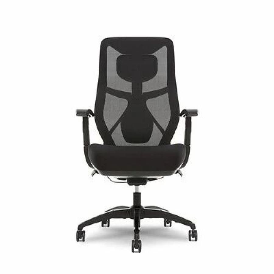 Chairs * | Office Chairs Beautyrest Duo-Ex Ergonomic Mesh Swivel Task Chair, Black/Gray (60051Gry)