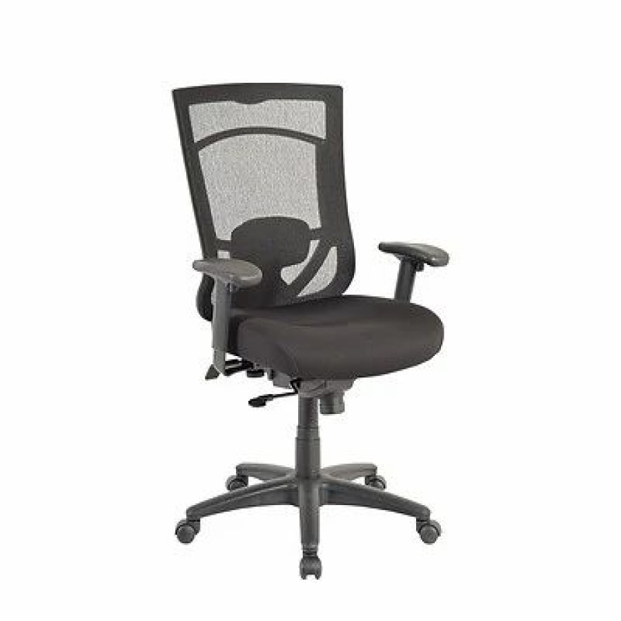 Chairs * | Task Chairs Tempur-Pedic Tp7000 Mesh Back Fabric Task Chair, Black (Tp7000-Rav/Coal)