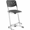 Stools & Ottomans * | National Public Seating Drafting Chairs Nps 6600 Series Armless Blow-Molded Plastic 22 Ergonomic Z Stool With Backrest, Steel, Black (6622B)