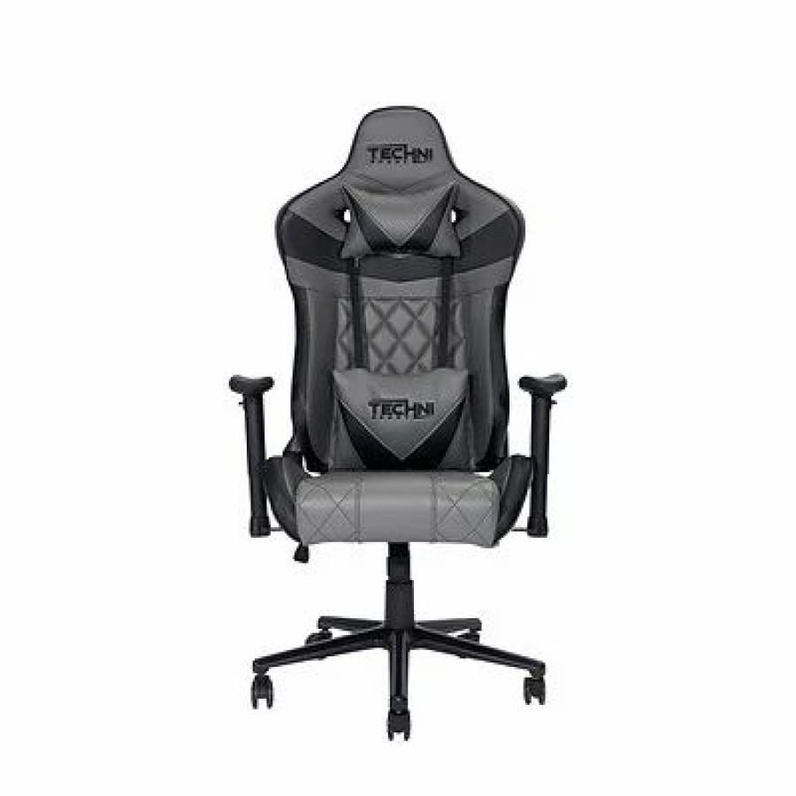 Chairs * | Office Chairs Techni Sport Gamerxl Series Synthetic Computer Chair, Gray (Rta-Tsxl3-Gry)