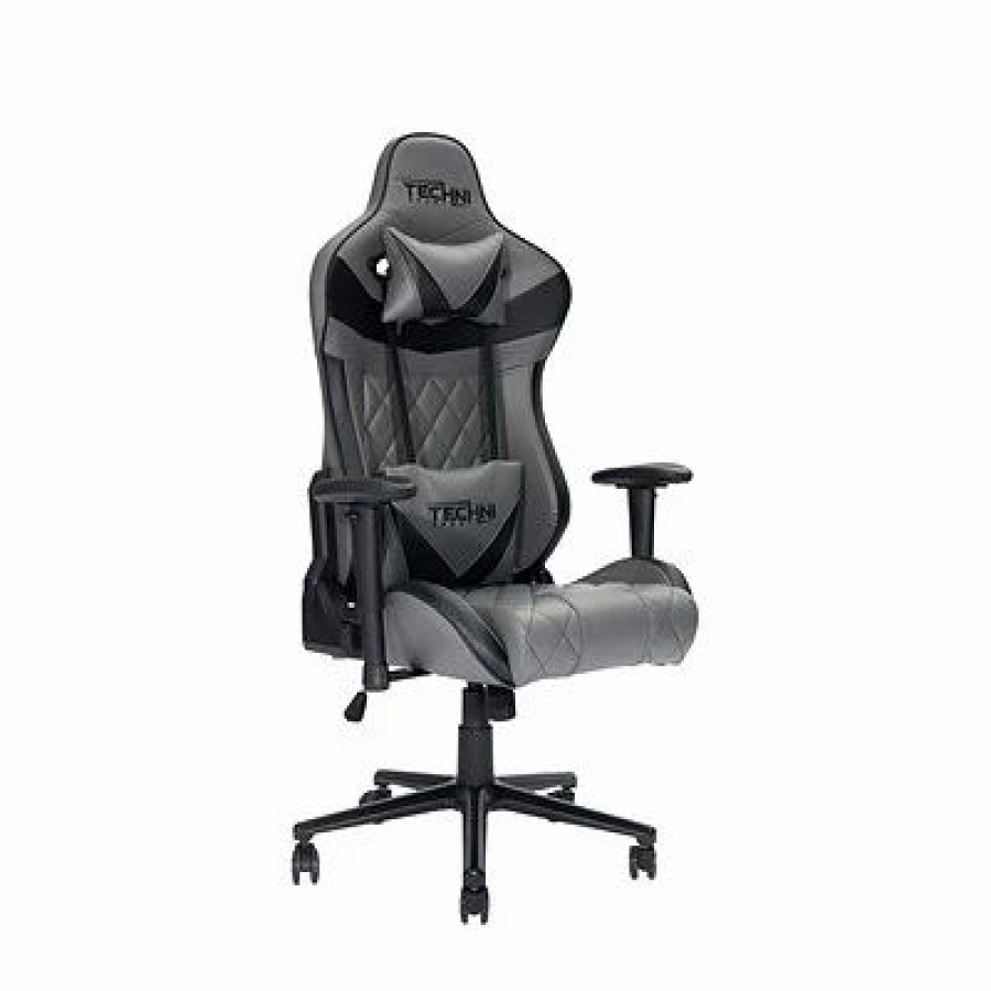 Chairs * | Office Chairs Techni Sport Gamerxl Series Synthetic Computer Chair, Gray (Rta-Tsxl3-Gry)