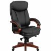 Chairs * | Executive/Managerial Chairs Flash Furniture Leathersoft Executive Chair, Black/Mahogany (Bt-90171H-S-Gg)