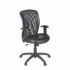 Chairs * | Executive/Managerial Chairs Global Airflow Mesh Back Leather Manager Chair, Black (9339Bk)