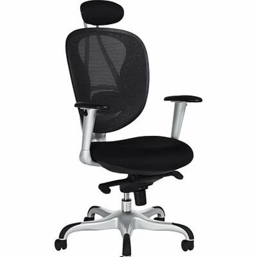 Chairs * | Executive/Managerial Chairs Offices To Go Executive High-Back Chair With Headrest, Mesh, Black, Seat: 20.5 X18 , Back: 19 X27