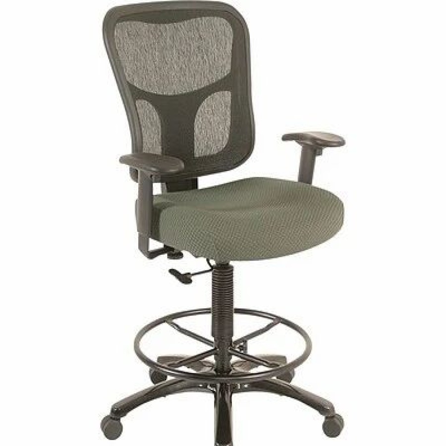 Stools & Ottomans * | Drafting Chairs Tempur-Pedic Tp8200 Ergonomic Fabric Mid-Back Drafting Stool, Olive