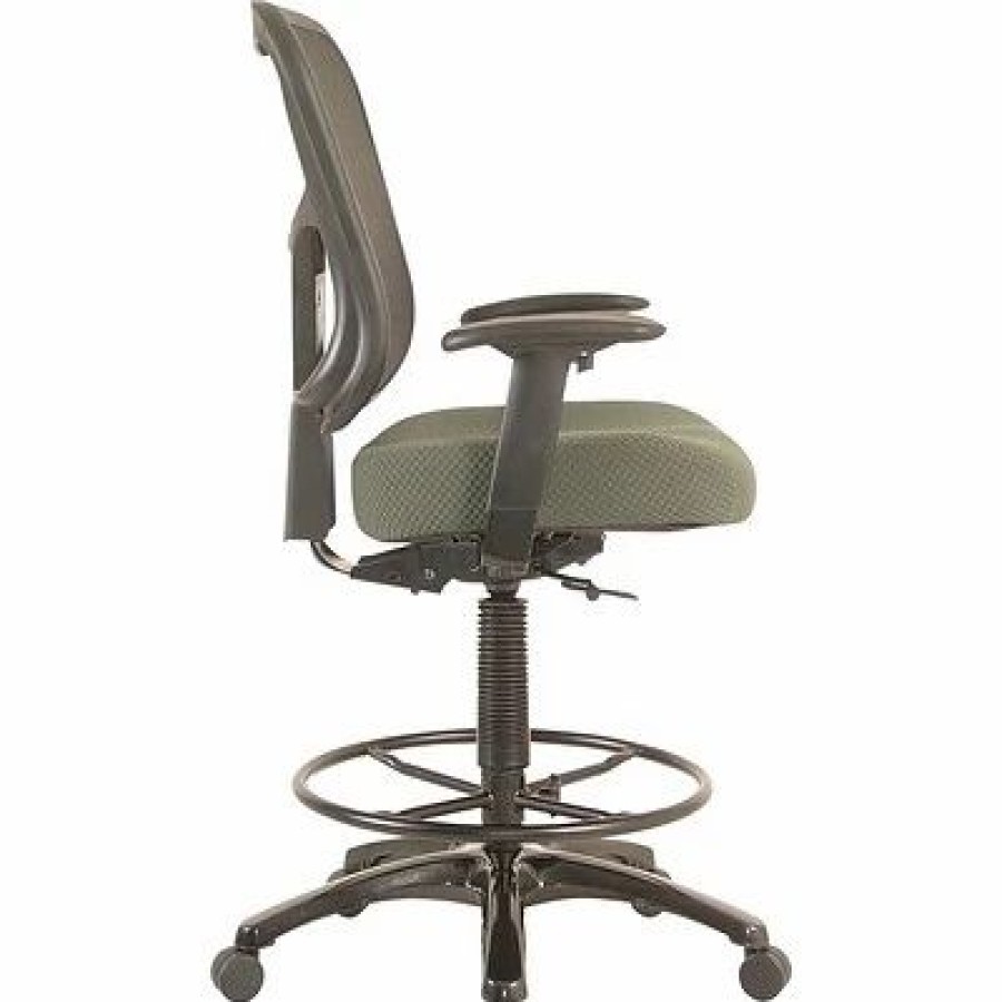 Stools & Ottomans * | Drafting Chairs Tempur-Pedic Tp8200 Ergonomic Fabric Mid-Back Drafting Stool, Olive