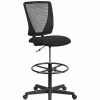 Stools & Ottomans * | Flash Furniture Drafting Chairs Ergonomic Mid-Back Mesh Drafting Chair With Black Fabric Seat And Adjustable Foot Ring [Go-2100-Gg]