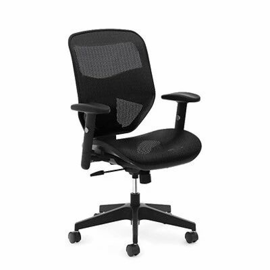 Chairs * | Task Chairs Hon Prominent Mesh High-Back Task Chair, Adjustable Arms, Black Mesh (Bsxvl534Mst3)