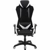 Chairs * | Gaming Chairs Hanover Commando Fabric Ergonomic High-Back Gaming Adjustable Gas Lift Seating Gaming Chair, Black And White, Hgc0104