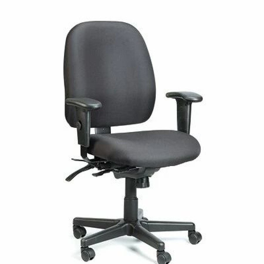 Chairs * | Task Chairs Raynor Eurotech Fabric 4 X 4 Multi-Function Task Chair, Black