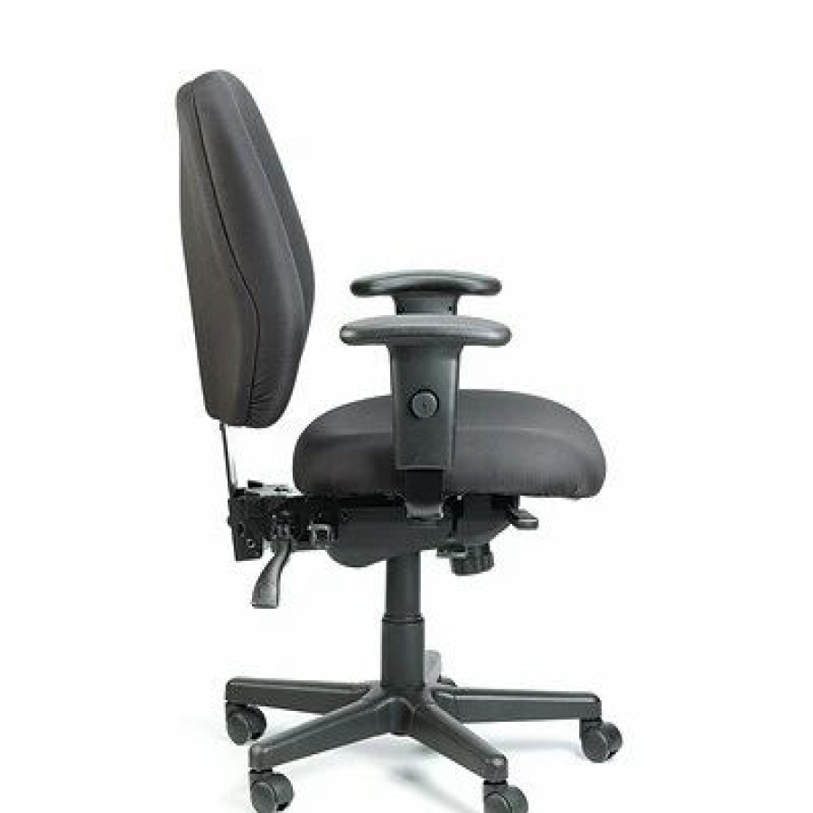 Chairs * | Task Chairs Raynor Eurotech Fabric 4 X 4 Multi-Function Task Chair, Black