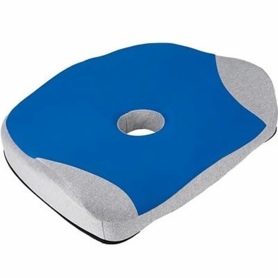 Chairs * | Seat Cushions Mind Reader Foam Seat Cushion, Blue/Gray (Gelcush-Blu)