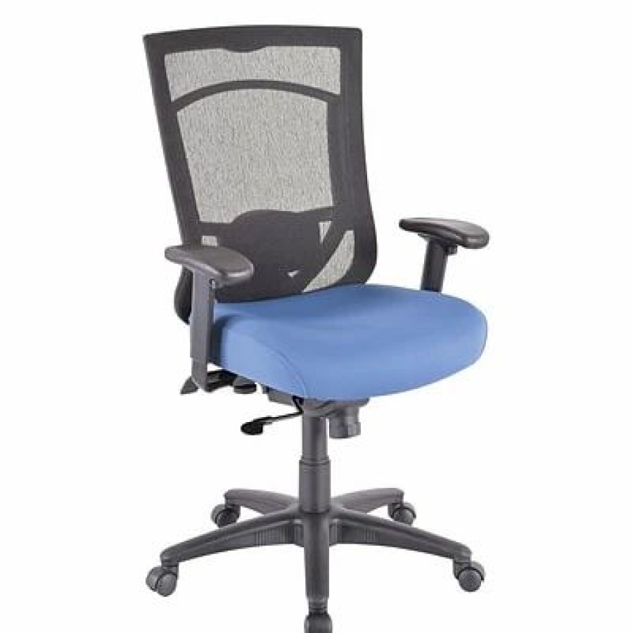 Chairs * | Task Chairs Tempur-Pedic Tp7000 Mesh High Back Fabric Chair, Denim (Tp7000-Denim)