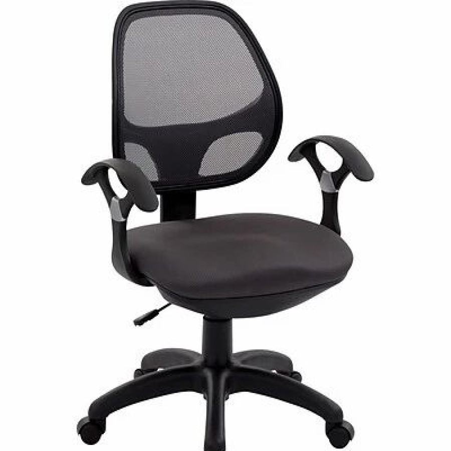 Chairs * | Task Chairs Techni Mobili Mid-Back Mesh Task Chair, Black