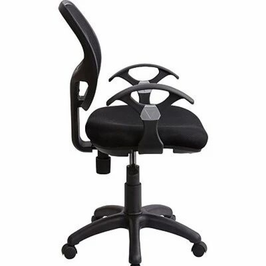 Chairs * | Task Chairs Techni Mobili Mid-Back Mesh Task Chair, Black