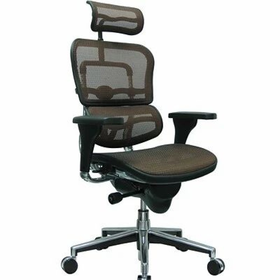 Chairs * | Executive/Managerial Chairs Raynor Eurotech Ergo Human High Back Managers Chair, With Headrest And Mesh, Orange