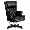 Chairs * | Executive/Managerial Chairs Flash Furniture Leathersoft Traditional Executive Chair, Black (Cij600Bk)