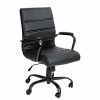 Chairs * | Executive/Managerial Chairs Flash Furniture Ergonomic Leathersoft Swivel Executive Mid-Back Chair, Black (Go2286Mbkbk)